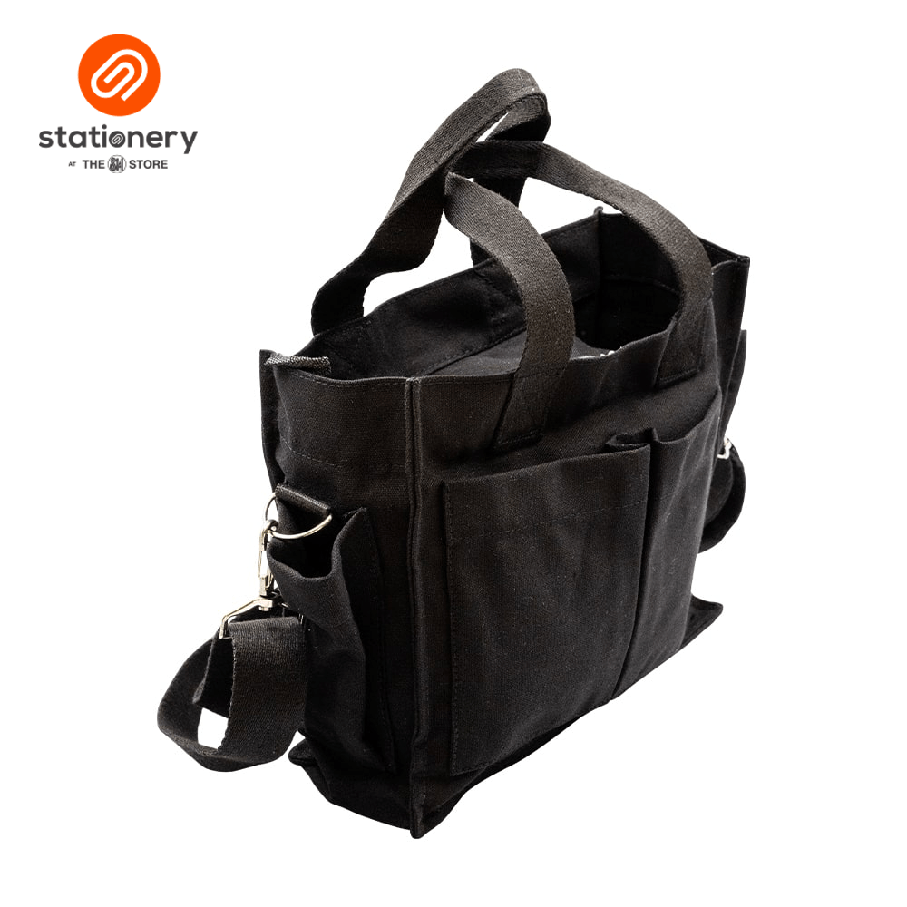 Canvas Shoulder Bag with Long Strap