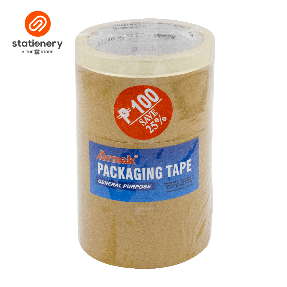 Armak Packaging Tape 3's with FREE Stationery Tape