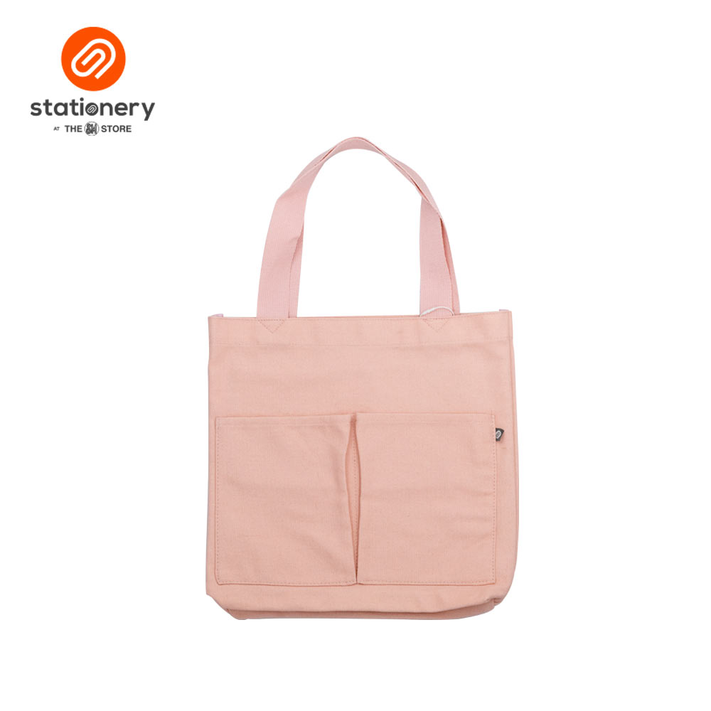 Canvas Tote Bag with 2 Side Pockets-3