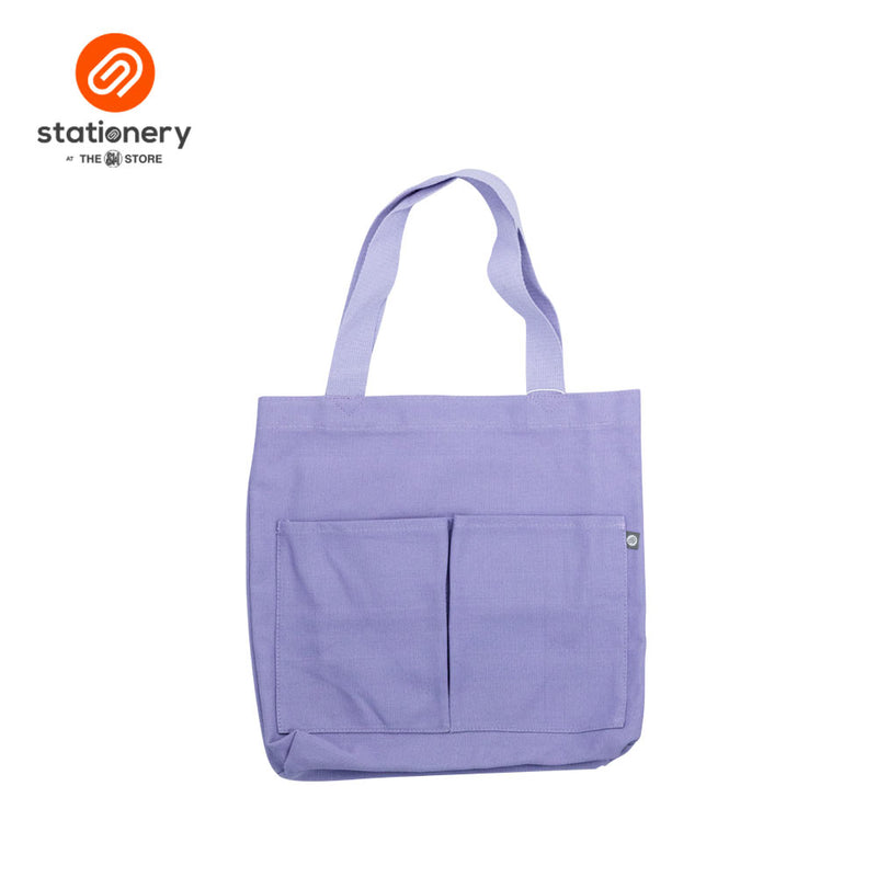 Canvas Tote Bag with 2 Side Pockets-zoom-