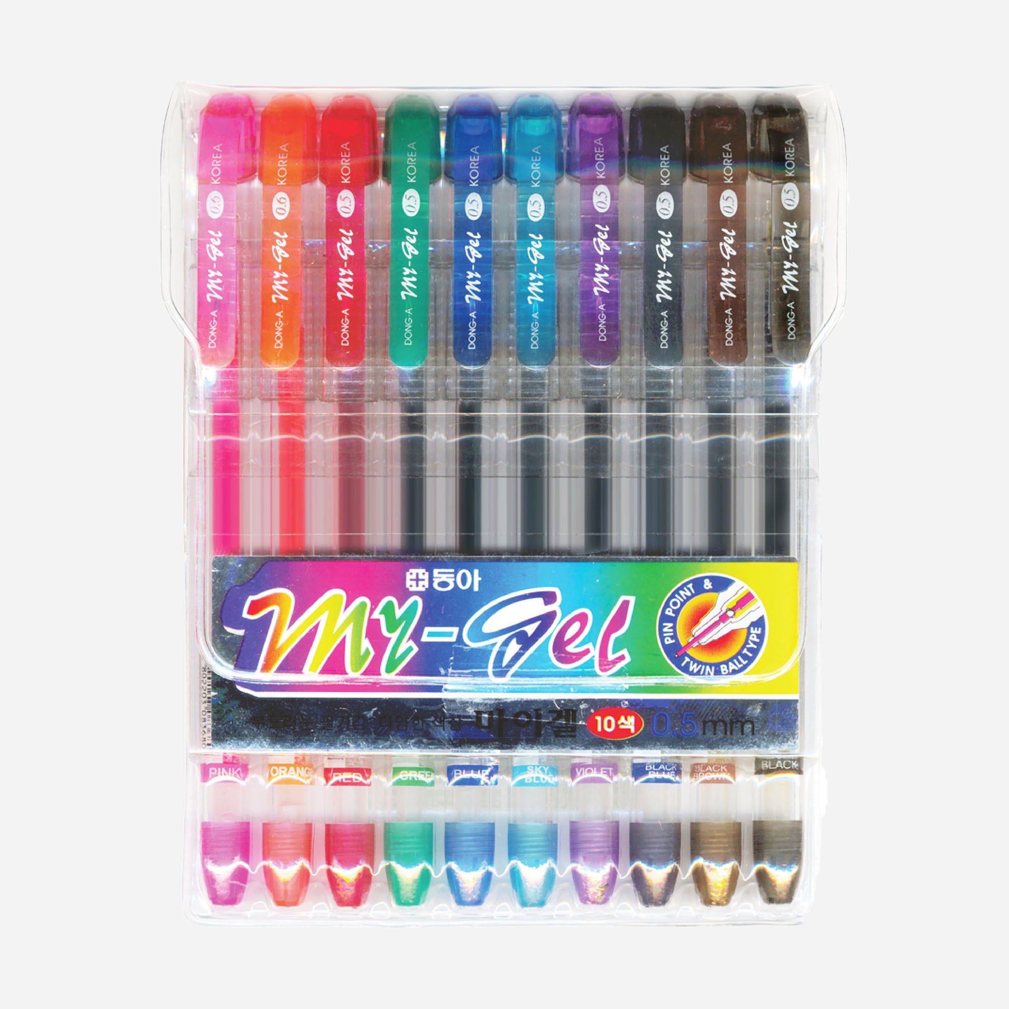 Dong A My Gel 0.5mm Gel Pen Set of 10 Multicolor-zoom-3