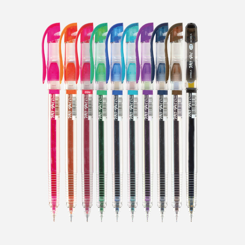Dong A My Gel 0.5mm Gel Pen Set of 10 Multicolor-zoom-