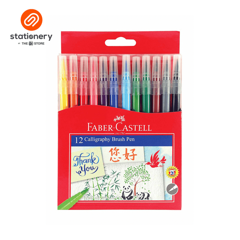 Faber Castell Calligraphy Brush Pen 12 Colors-zoom-