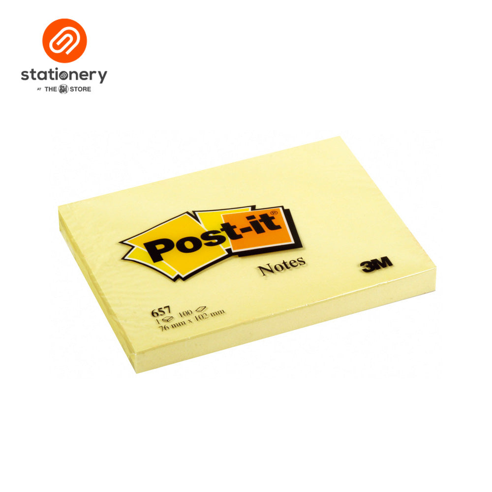 3M Post It Notes 3x4" Yellow 100 Sheets