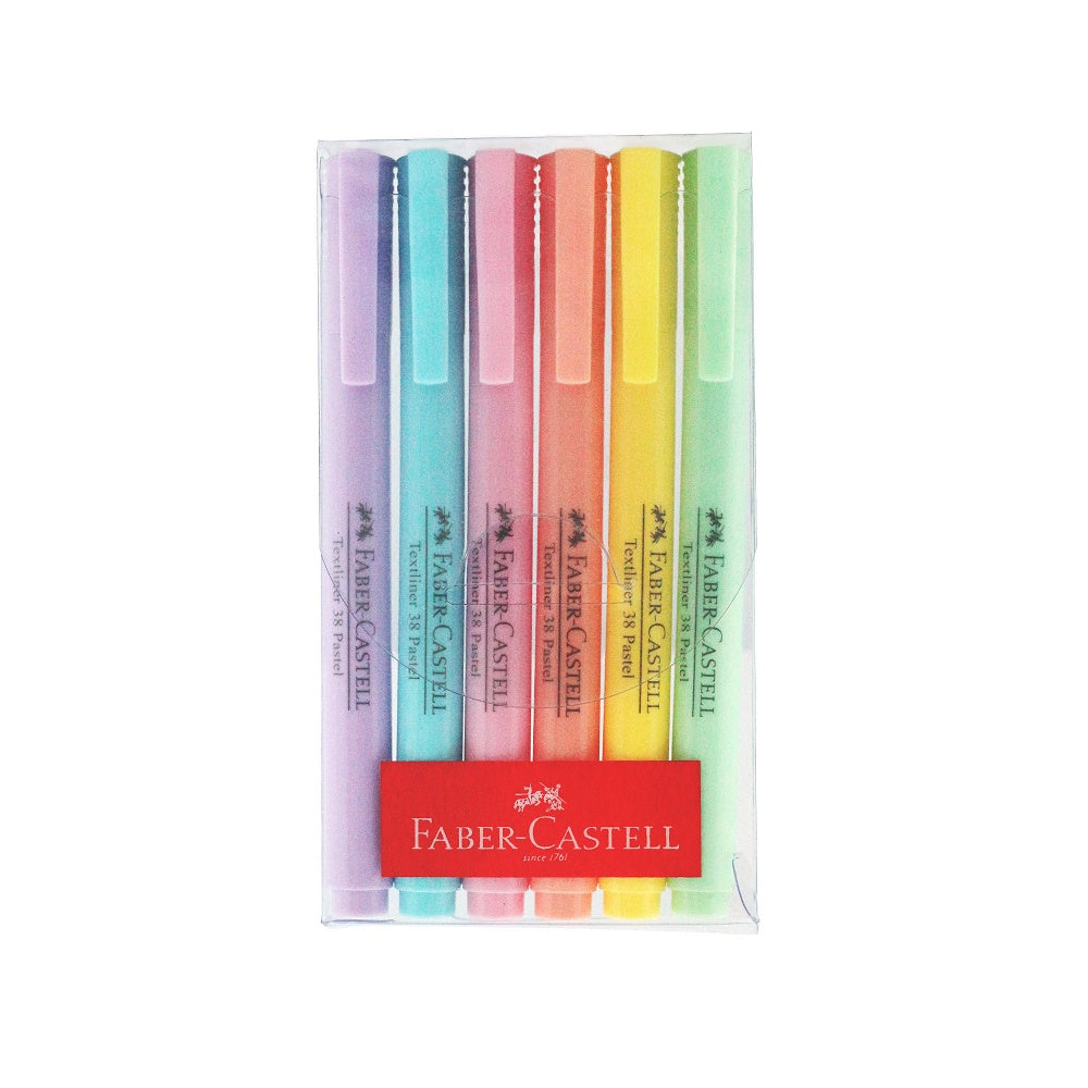  Faber-Castell Textliner Highlighter - Pastel - 8 Color Set