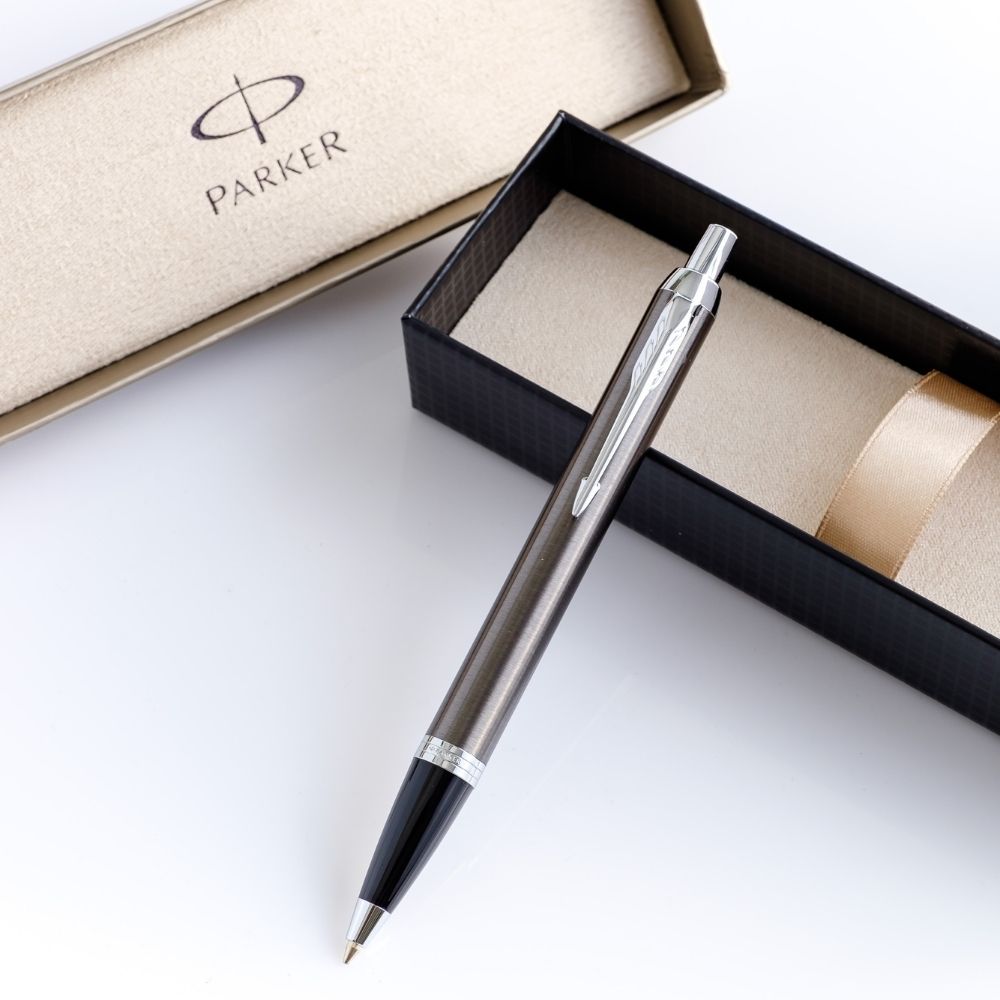 Parker IM Chrome Trim Ballpoint Pen dark espresso