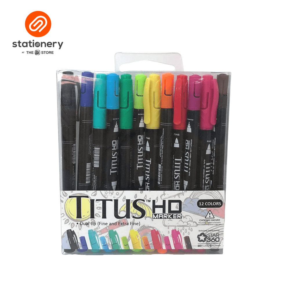 Titus HD Dual Markers Set of 12 SM Stationery