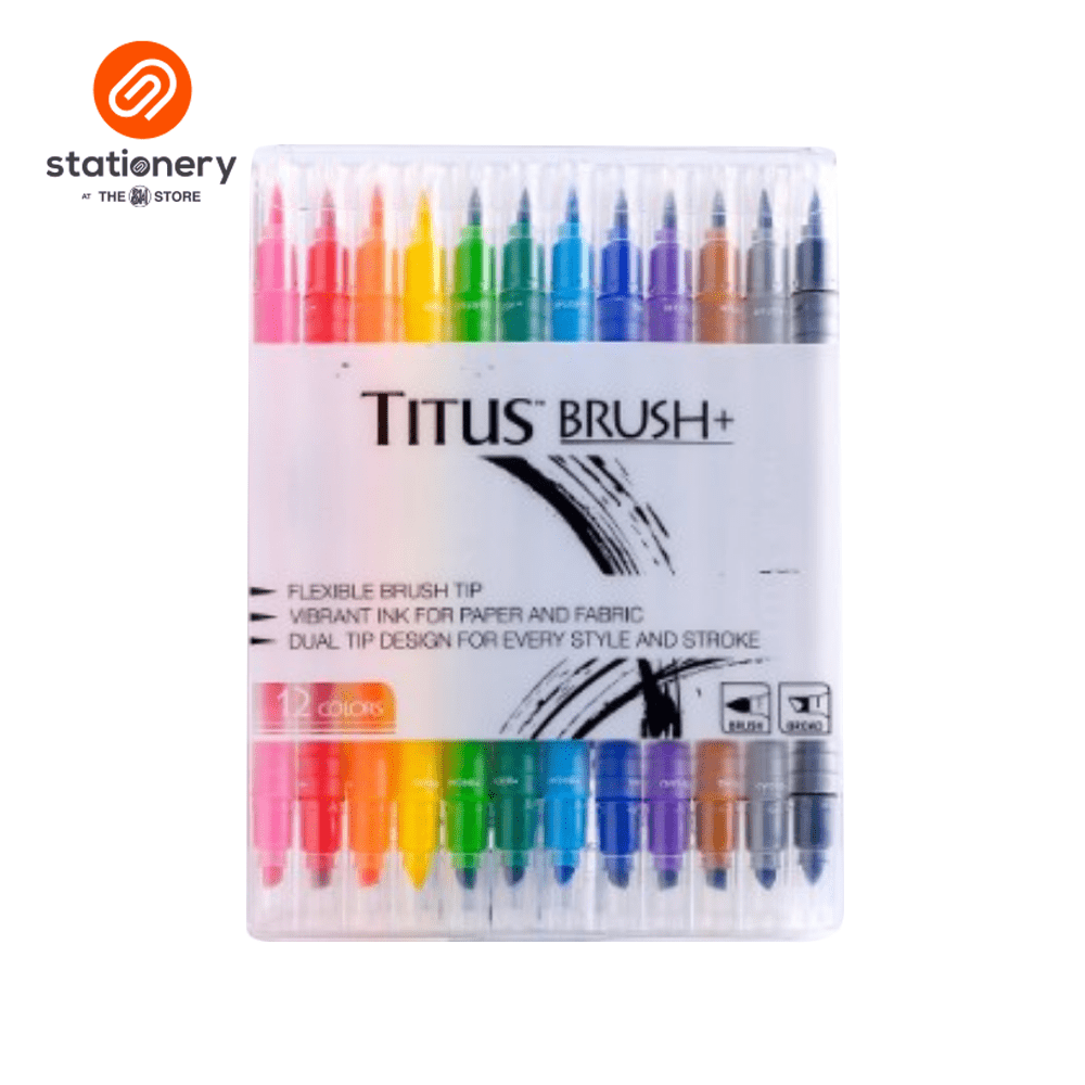 Titus Brush + Marker 12 Colors SM Stationery