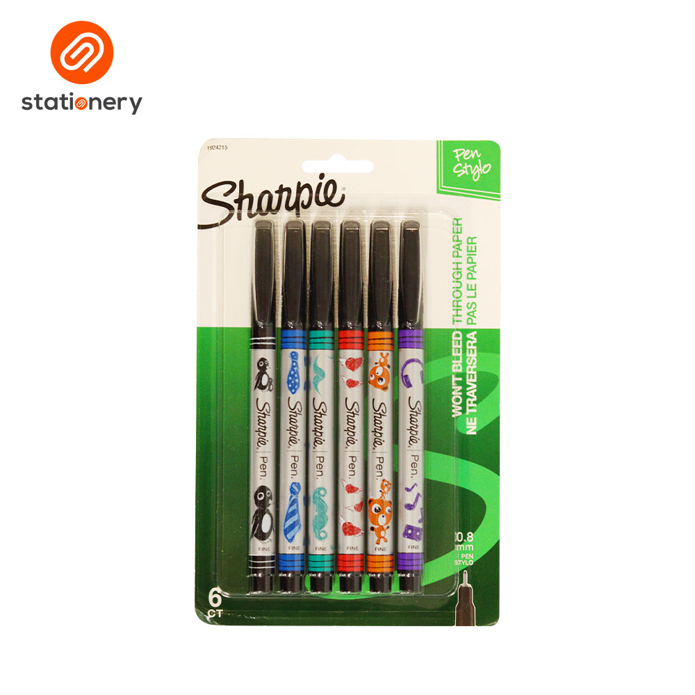 Sharpie Art Pen Fine Assorted 6ct