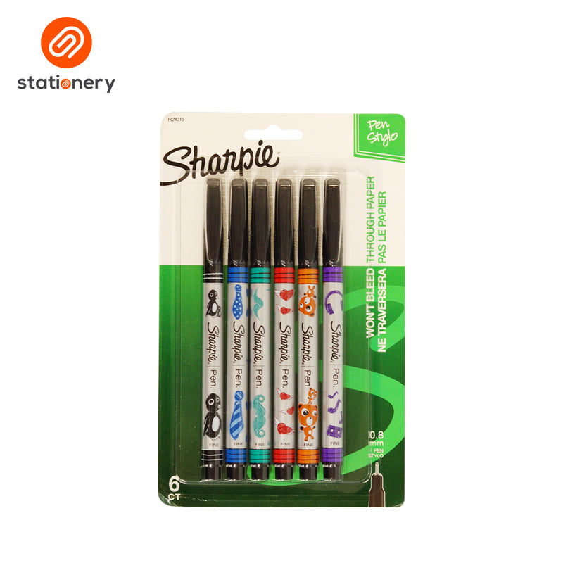 Sharpie Art Pen Fine Assorted 6ct-zoom-