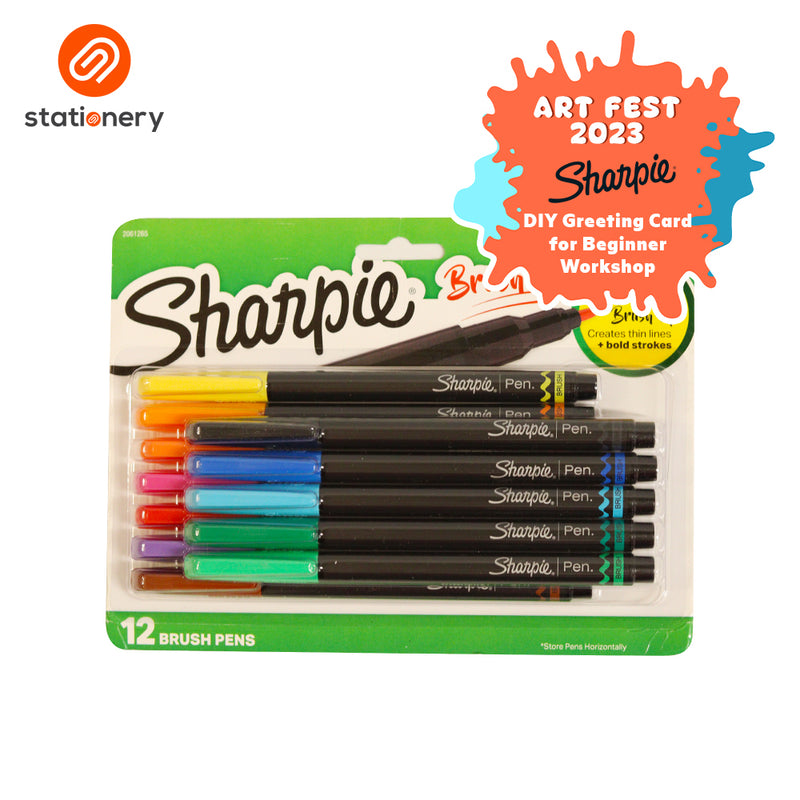 Sharpie Brush Pen Assorted 12ct-zoom-
